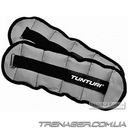 Утяжелители Tunturi Arm/Leg Weights 2 x 2 кг (14TUSFU107), Серый/темно-серый;