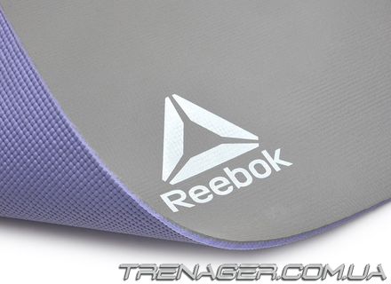 Коврик для йоги Reebok RAYG-11060PLGR 6 мм фиолетовый/серый, Фиолетовый