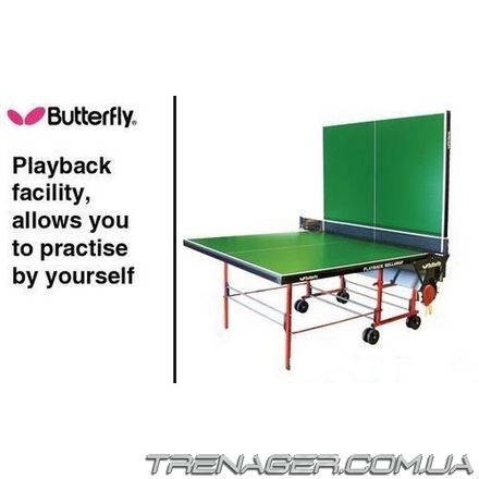 Теннисный стол Butterfly Playback Indoor Rollaway (зеленый), Зелёный