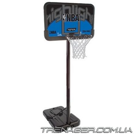 Баскетбольные стойки (мобильные) Spalding NBA Silver Highlight 44" Rectangle Composite 77623CN