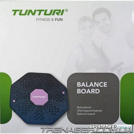 Балансировочная платформа Tunturi Balance Board (14TUSFU122), Черный/фиолетовый